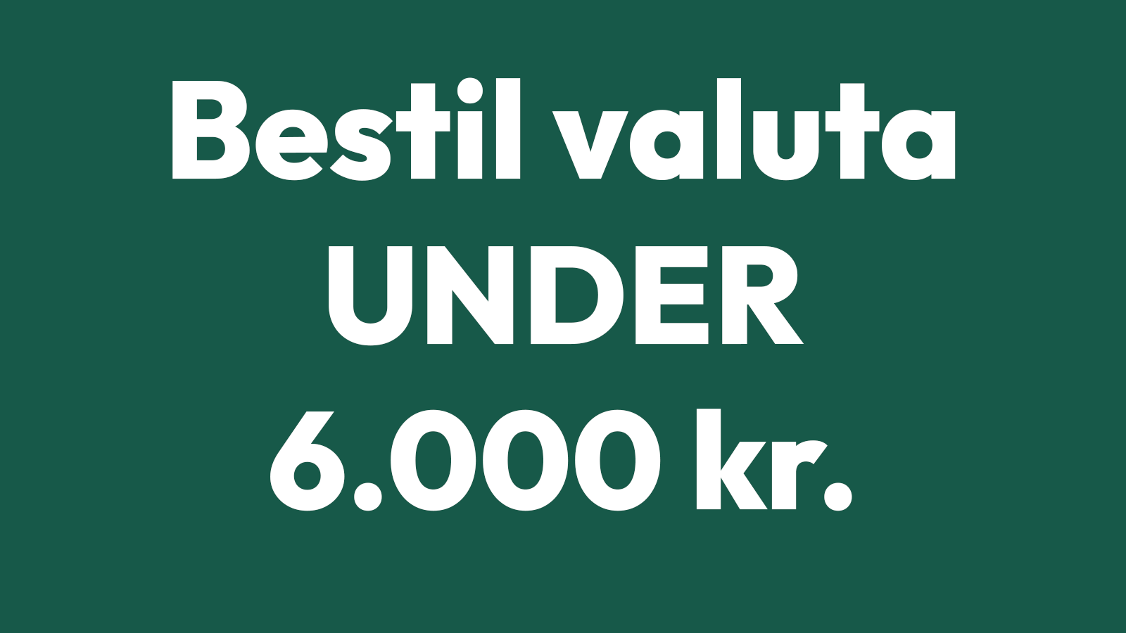 Bestil valuta under 6000 kr. 
